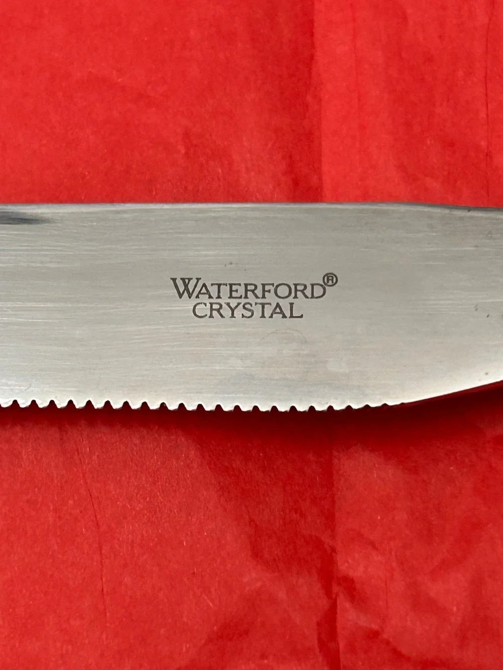 Waterford Crystal Cake Knife Server Cut Crystal Handle Stainless 13” Ireland
